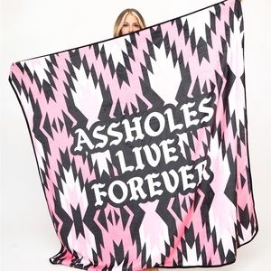 Linda Finegold ALF pink tribal fleece blanket